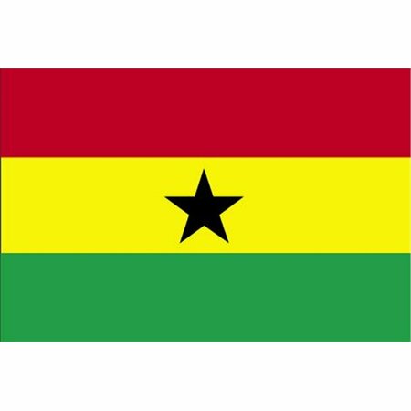 SS COLLECTIBLES 5 ft. X 8 ft. Nyl-Glo Ghana Flag SS171037